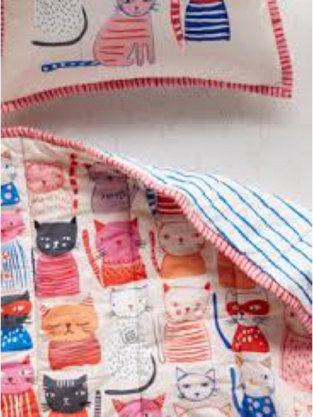 Anthropologie Carolyn Gavin Cat Collection Kids Quilting Toddler Size - Picture 4 of 9